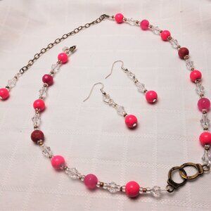 No. 3 Handmade jewelery set with cuff necklace and earrings